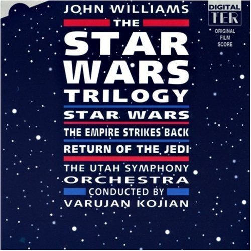 CD cover for “The Star Wars Trilogy” original film score by John Williams.