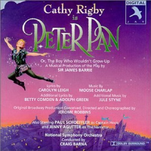 CD cover for "Peter Pan" soundtrack featuring Peter Pan in flight.