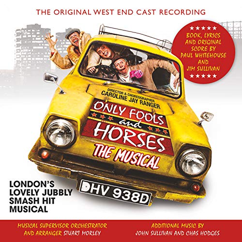 CD cover for “Only Fools and Horses: The Musical” featuring characters in a yellow car.