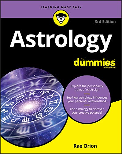 Book cover for "Astrology For Dummies," 3rd Edition, with celestial imagery.