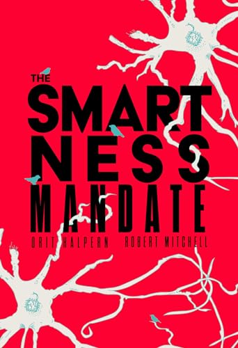 Book cover: red background, large white text "The Smartness Mandate", brain imagery.