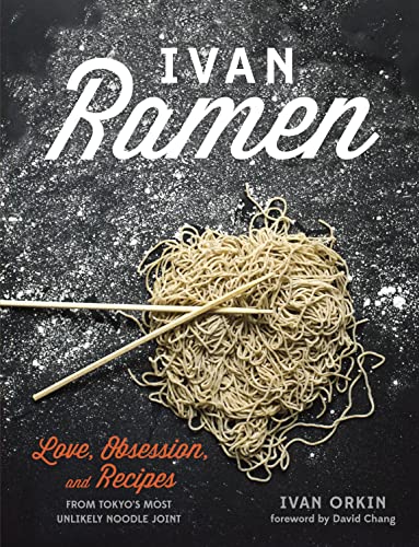 Book cover for "Ivan Ramen" featuring a pile of noodles and chopsticks.