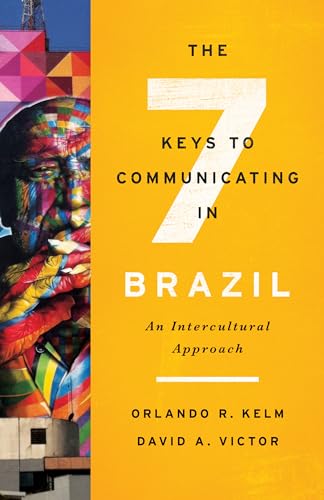 Book cover with colorful portrait and title: "The Seven Keys to Communicating in Brazil.