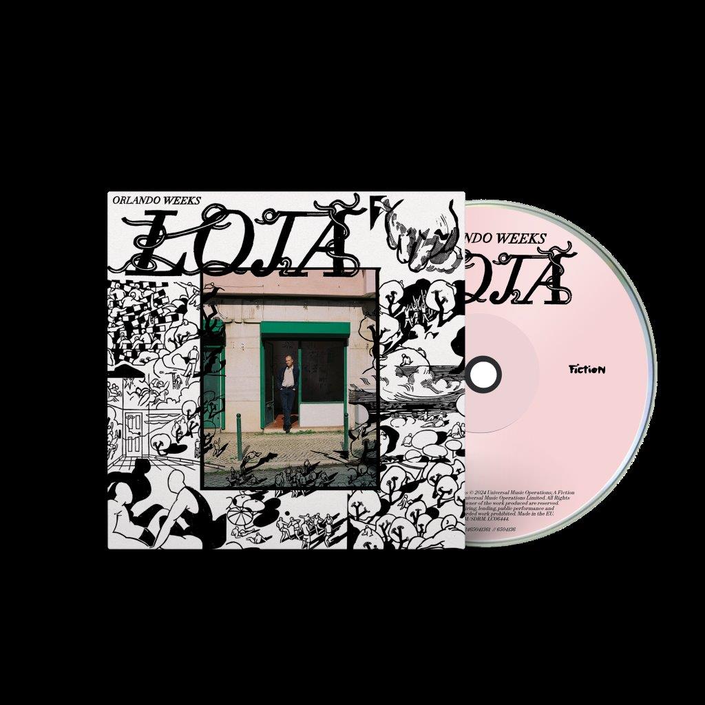Orlando Weeks’ “Loja” CD with illustrated cover and pale pink disc.