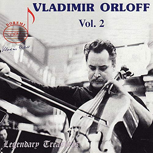 CD cover featuring cellist Vladimir Orloff in black and white.
