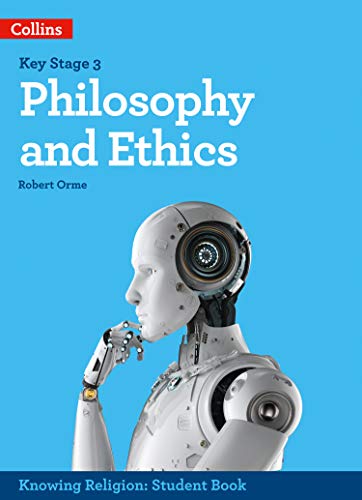 Book cover: "Philosophy and Ethics" with a robotic head illustration.