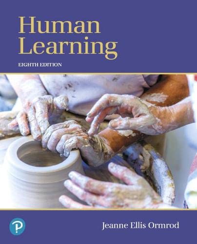 Book cover for Human Learning, Eighth Edition, showing hands shaping a clay pot.