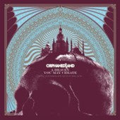 Orphaned Land album cover: ornate castle on a hill, psychedelic design.