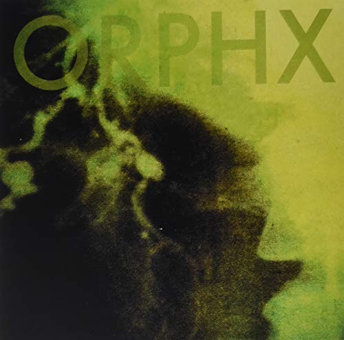 Vinyl record cover for Orphx - Fragmentation, with a blurred face.