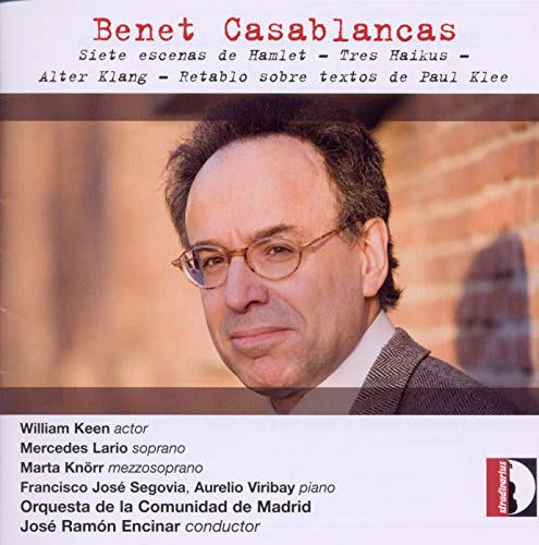CD cover featuring a portrait of composer Benet Casablancas and cast details.