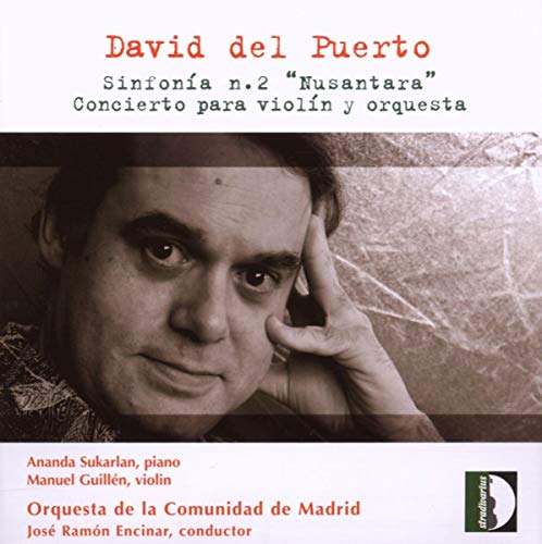 CD cover featuring a portrait of composer David del Puerto and text details.