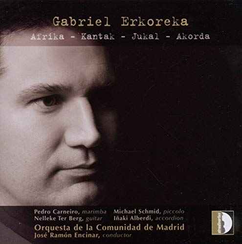 CD cover featuring a portrait of composer Gabriel Erkoreka.