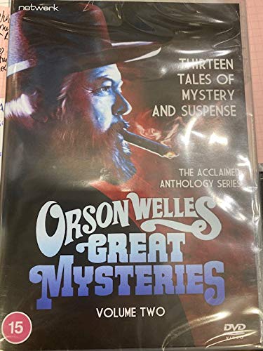 DVD cover featuring Orson Welles in a hat, smoking a pipe, titled "Great Mysteries Volume Two.