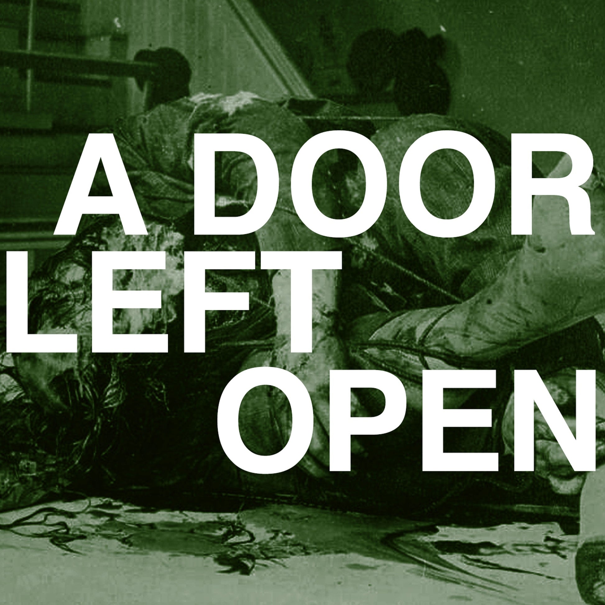 CD cover for "A Door Left Open" by Orthodox, dark green and white.