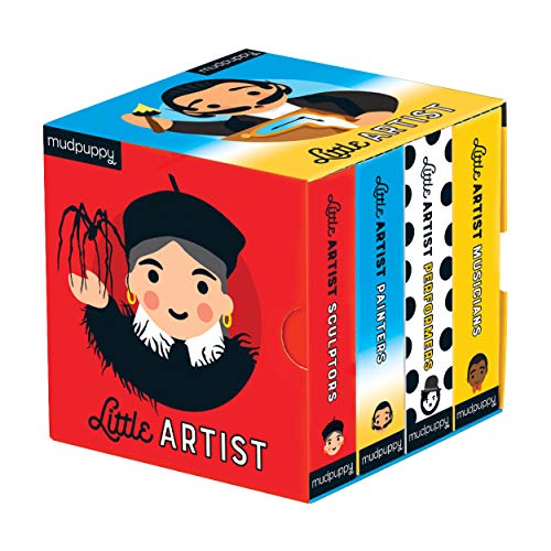 Colorful boxed set of four board books about different artists.