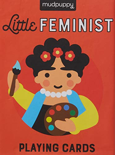 Red card deck featuring illustrated portrait of Frida Kahlo painting.