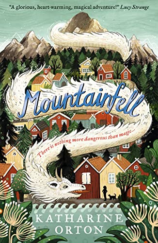 Book cover: white dragon over a village nestled by mountains.