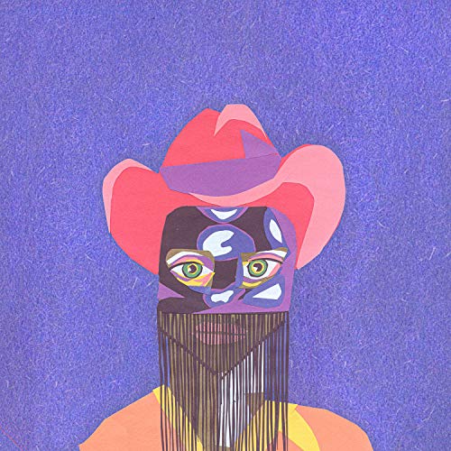 Orville Peck album cover: stylized portrait with cowboy hat and mask.
