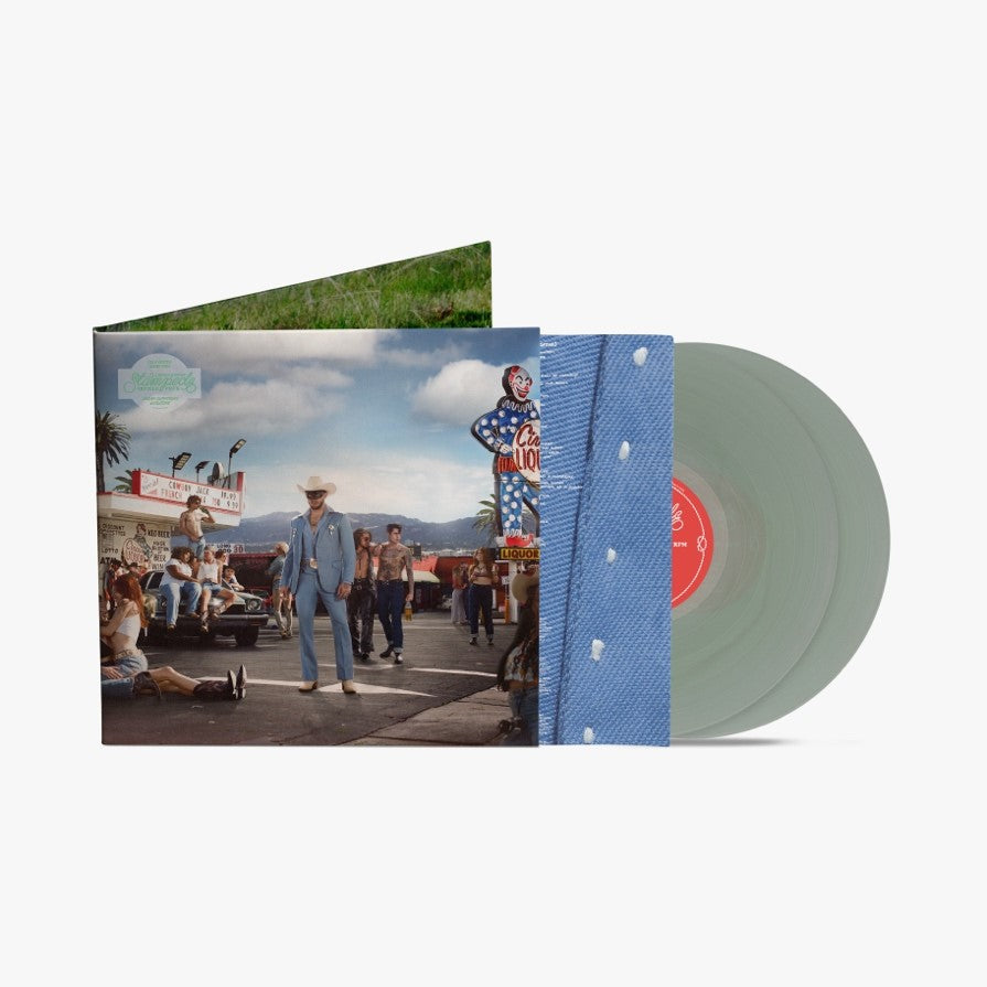 Orville Peck Stampede vinyl record set with gatefold cover and two grey vinyl discs.
