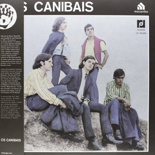 Vinyl record cover featuring a band of five men posing outdoors together.