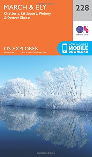 OS Explorer Map 228 cover: snowy trees reflected in water.