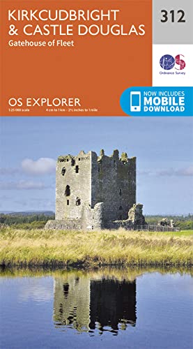 OS Explorer map cover featuring a ruined castle and landscape.