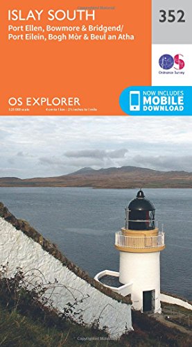 OS Explorer map cover featuring a white lighthouse by the sea.