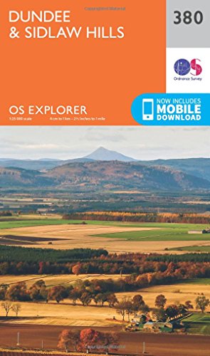 Ordnance Survey Explorer map cover for Dundee and Sidlaw Hills area.