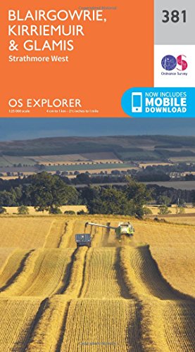 Ordnance Survey map cover showing a harvested field and combine harvester.