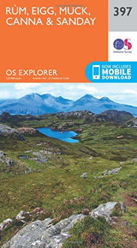 OS Explorer Map 397 cover showing Scottish islands and mountainous landscape.