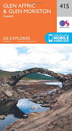 Cover of OS Explorer map 415 featuring an ancient stone arch bridge.