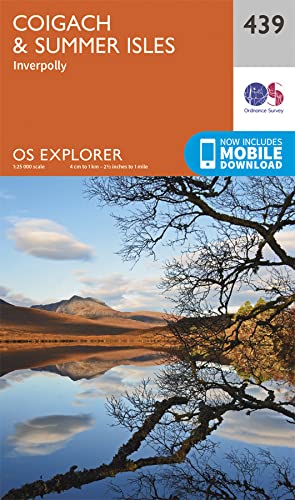 Ordnance Survey Explorer map of Coigach and Summer Isles, Scotland.