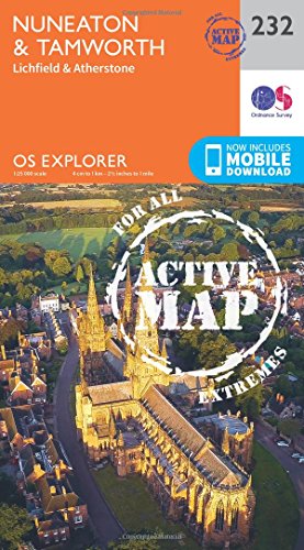 OS Explorer map cover showing Lichfield Cathedral and surrounding landscape.
