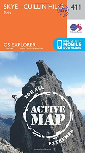 OS Explorer map cover featuring a rocky mountain and climber.
