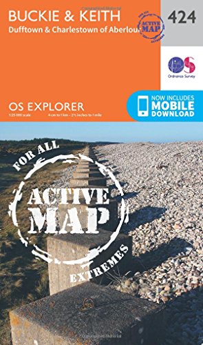 Outdoor map cover showing a rocky coastline and text “Buckie & Keith”.
