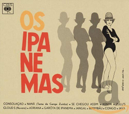 CD cover for "Os Ipanemas" featuring silhouettes and bold red text.