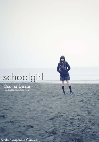 Book cover: girl in school uniform standing on a beach.