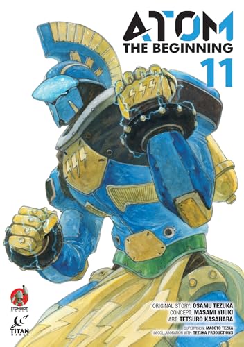 Cover of ATOM: The Beginning Vol.11, featuring a blue robot warrior.