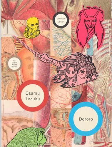 Book cover with anatomical illustrations, manga-style character drawings, and colorful circular text labels.