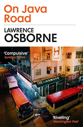 Book cover for On Java Road by Lawrence Osborne featuring a night street scene.
