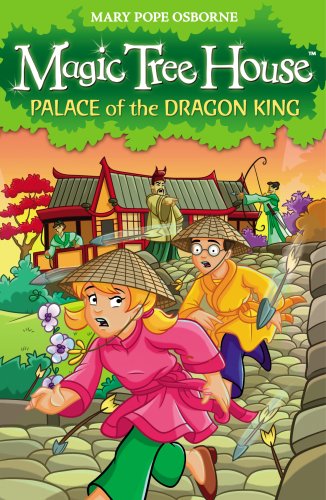 Book cover: children running from guards near a palace in Japan.