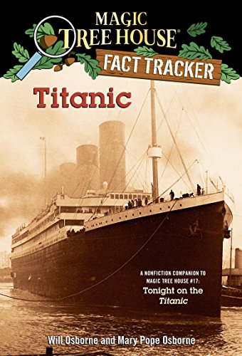 Book cover featuring a sepia-toned image of the Titanic ship.