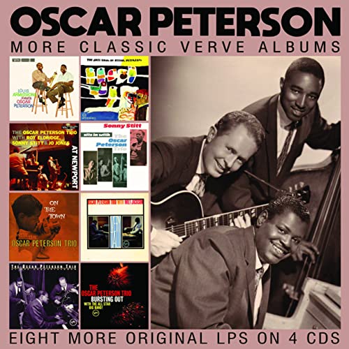 CD cover for “More Classic Verve Albums” featuring Oscar Peterson and musicians.