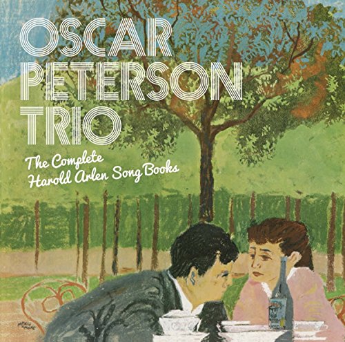 CD cover: Oscar Peterson Trio, painting of a couple at a cafe.