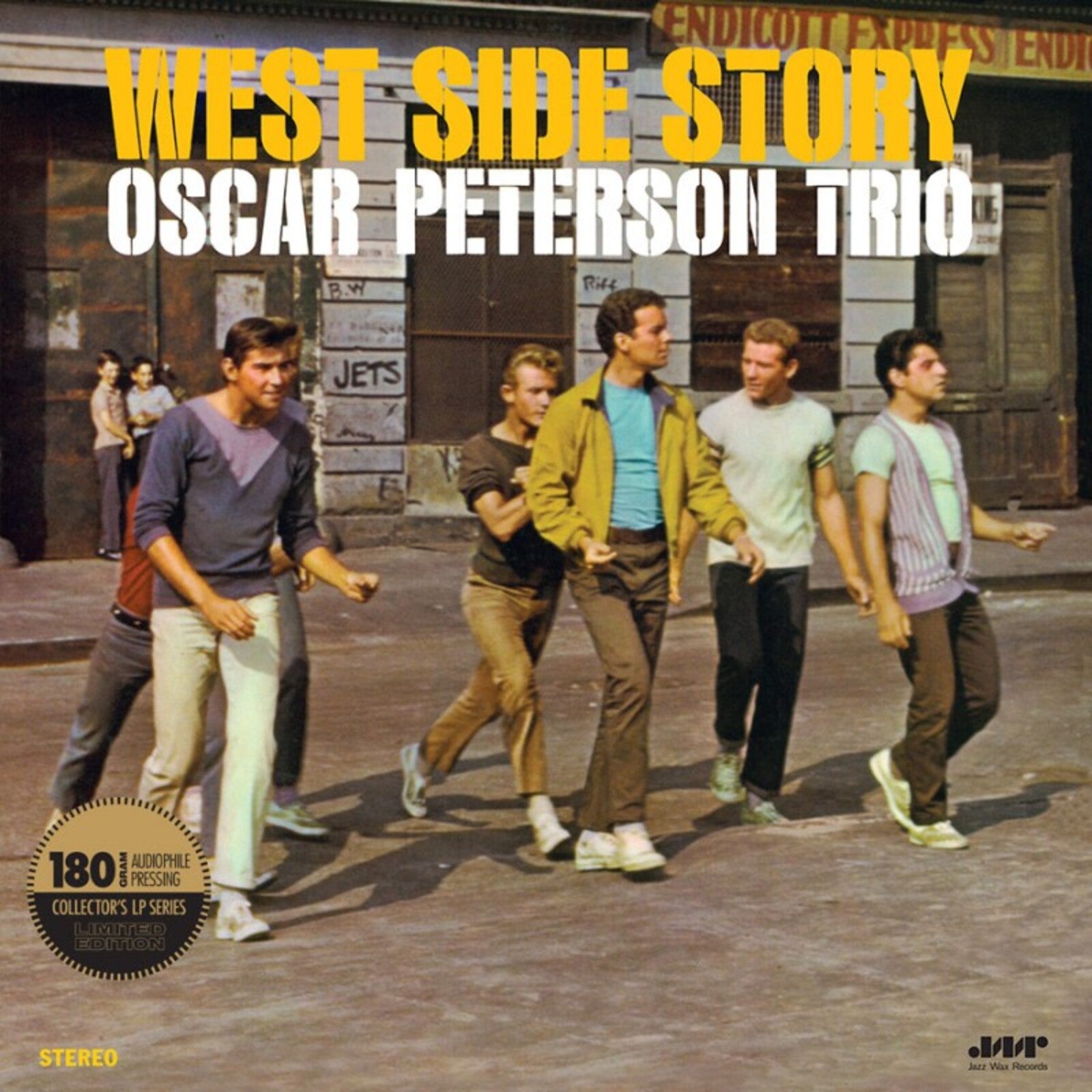 Oscar Peterson Trio’s “West Side Story” vinyl record cover with dancers.