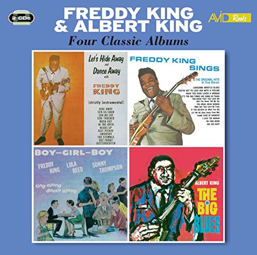 CD cover featuring four classic blues album artworks by Freddy King and Albert King.