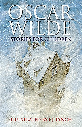 Book cover: "Oscar Wilde Stories For Children" with a snowy tower illustration.