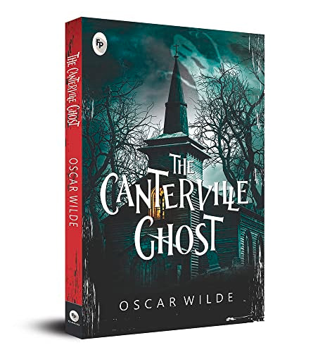 Book cover of The Canterville Ghost by Oscar Wilde featuring a dark, spooky church.