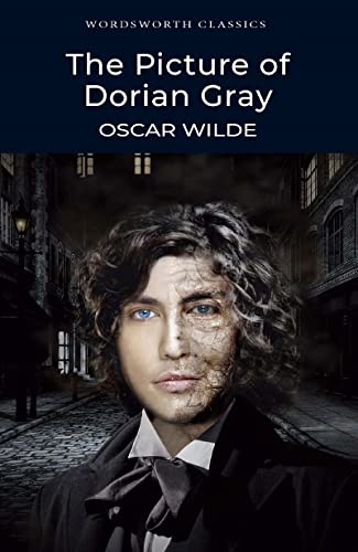 Book cover showing a man with half his face aged and decayed on a street.