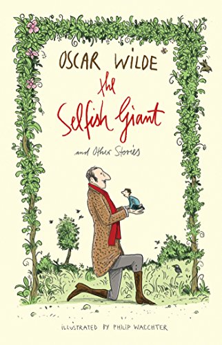 Book cover: a giant kneeling before a small child in a garden.